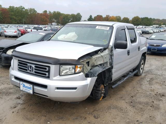 2HJYK162X6H571507 - 2006 HONDA RIDGELINE SILVER photo 2