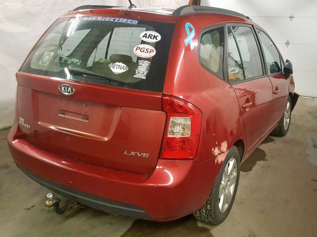 KNAFG526987205482 - 2008 KIA RONDO LX RED photo 4