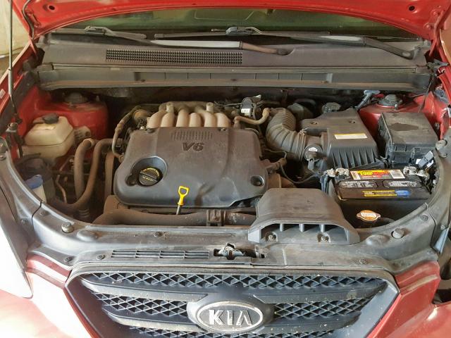 KNAFG526987205482 - 2008 KIA RONDO LX RED photo 7