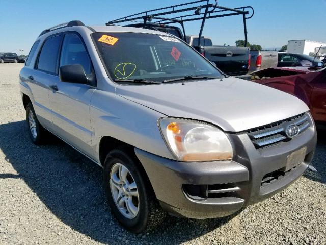 KNDJE723787465500 - 2008 KIA SPORTAGE E SILVER photo 1