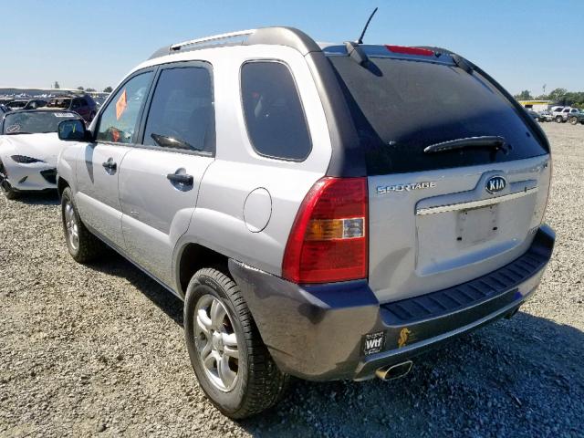 KNDJE723787465500 - 2008 KIA SPORTAGE E SILVER photo 3