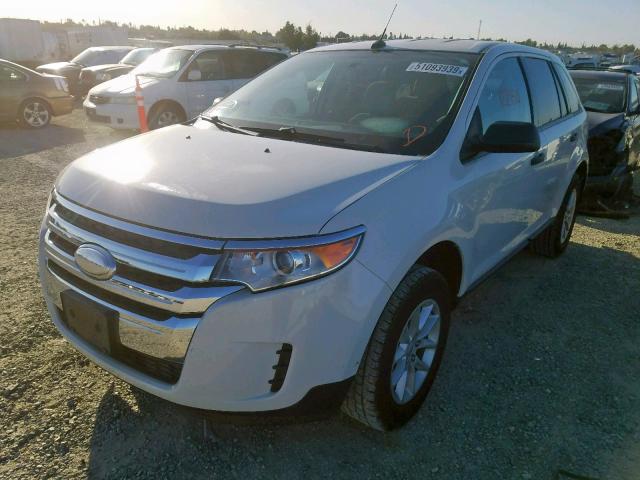 2FMDK3GC1DBC12841 - 2013 FORD EDGE SE WHITE photo 2