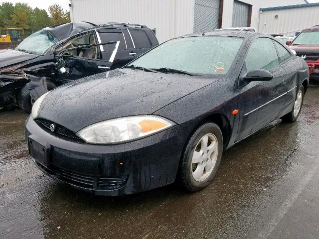 1ZWFT61L215610332 - 2001 MERCURY COUGAR V6 BLACK photo 2