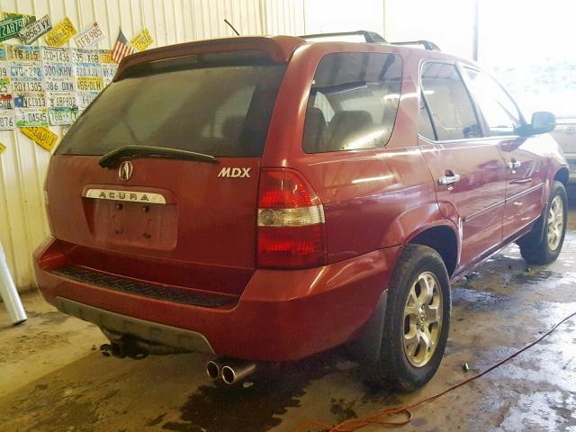 2HNYD18862H513138 - 2002 ACURA MDX TOURIN RED photo 4