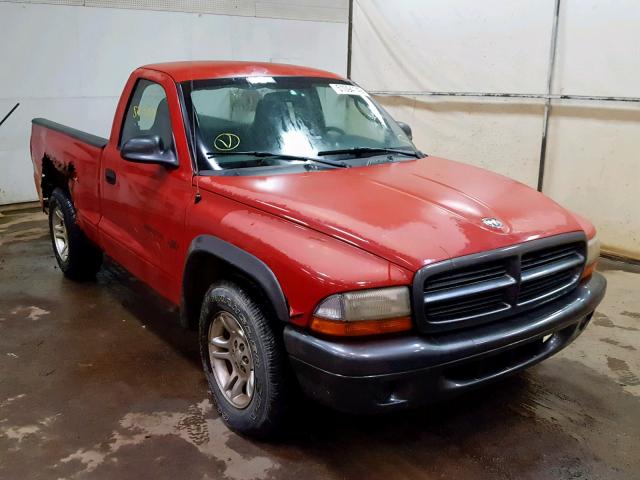 1B7FL16X82S510938 - 2002 DODGE DAKOTA BAS RED photo 1