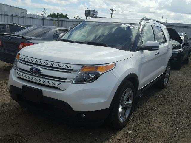 1FM5K7F89EGA32512 - 2014 FORD EXPLORER L WHITE photo 2