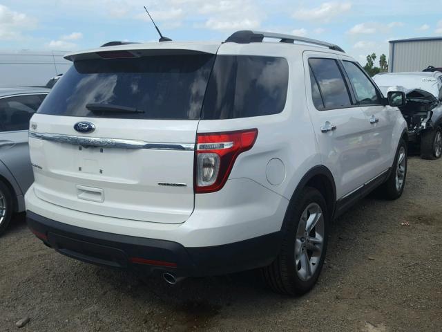 1FM5K7F89EGA32512 - 2014 FORD EXPLORER L WHITE photo 4