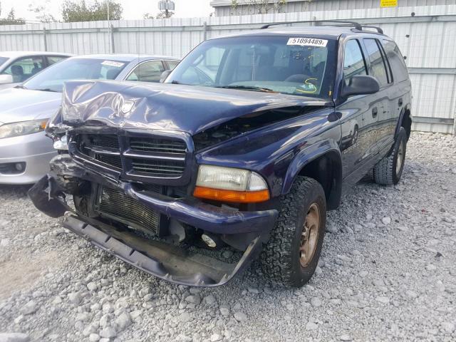 1B4HS28Y8WF207337 - 1998 DODGE DURANGO PURPLE photo 2