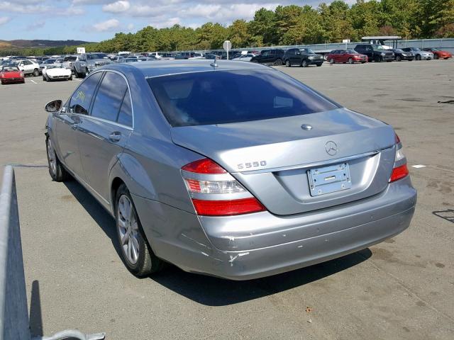 WDDNG71X27A067361 - 2007 MERCEDES-BENZ S 550 GRAY photo 3