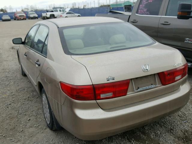 1HGCM56105A800525 - 2005 HONDA ACCORD DX GOLD photo 3