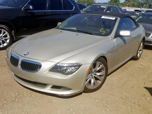 WBAEB53569CX64111 - 2009 BMW 650 I GOLD photo 2