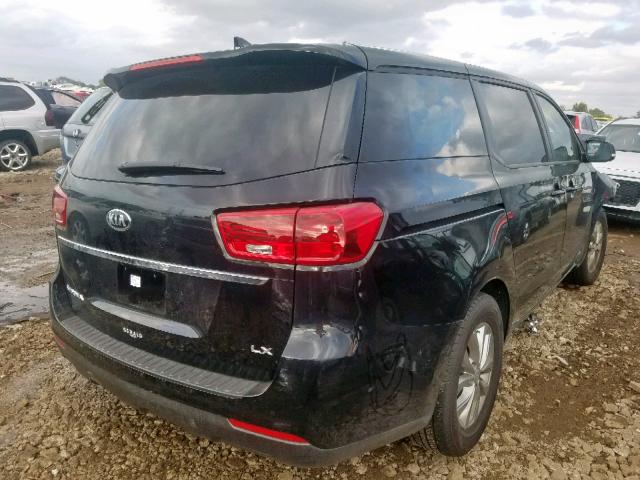 KNDMB5C10K6541286 - 2019 KIA SEDONA LX BLACK photo 4