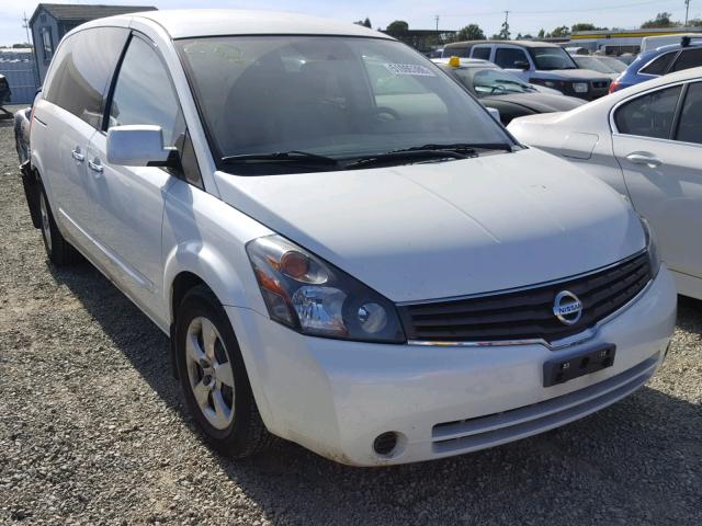 5N1BV28U28N122706 - 2008 NISSAN QUEST S WHITE photo 1