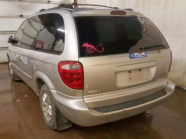 1B4GP45301B242763 - 2001 DODGE CARAVAN SP SILVER photo 3