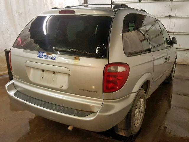 1B4GP45301B242763 - 2001 DODGE CARAVAN SP SILVER photo 4