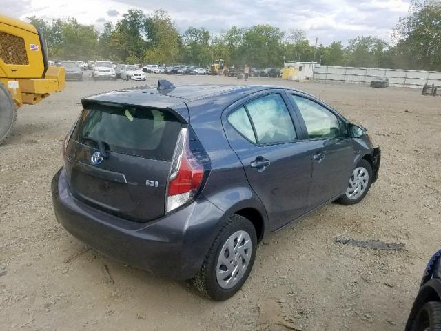 JTDKDTB37G1134093 - 2016 TOYOTA PRIUS C GRAY photo 4