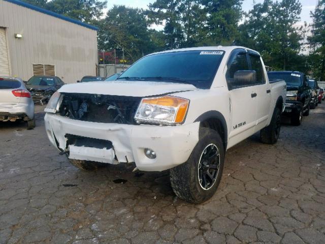 1N6BA0EC4DN314300 - 2013 NISSAN TITAN S WHITE photo 2