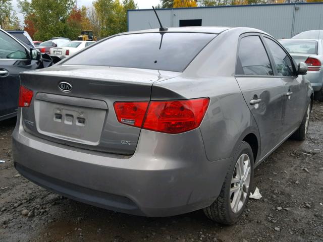 KNAFU4A27C5632584 - 2012 KIA FORTE EX GRAY photo 4