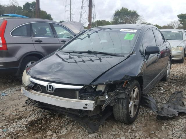 2HGFA16918H501541 - 2008 HONDA CIVIC EXL BLACK photo 2