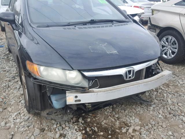 2HGFA16918H501541 - 2008 HONDA CIVIC EXL BLACK photo 9