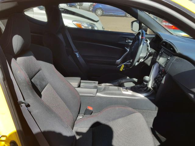 JF1ZNAA12F8706117 - 2015 TOYOTA SCION FR-S YELLOW photo 5