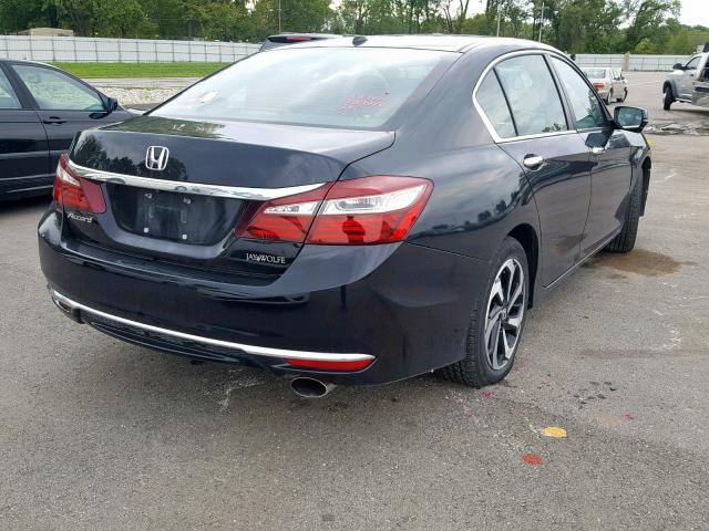 1HGCR2F82HA015201 - 2017 HONDA ACCORD EXL BLACK photo 4