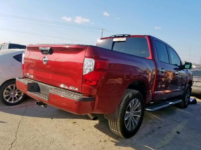 1N6AA1E55JN532213 - 2018 NISSAN TITAN SV RED photo 4