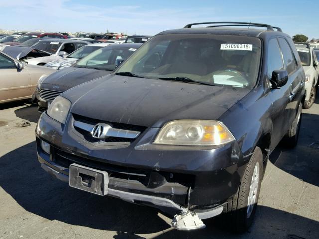 2HNYD18834H506201 - 2004 ACURA MDX TOURIN BLACK photo 2