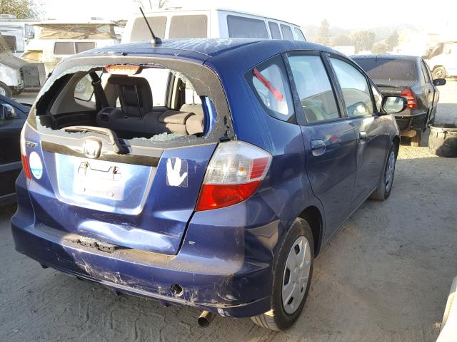 JHMGE8H3XDC045740 - 2013 HONDA FIT BLUE photo 4