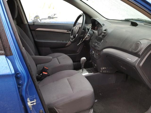 KL1TD5DE0AB048938 - 2010 CHEVROLET AVEO LS BLUE photo 5