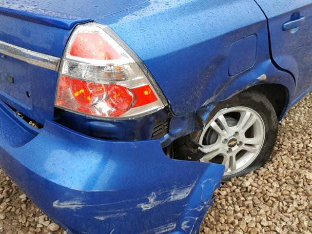 KL1TD5DE0AB048938 - 2010 CHEVROLET AVEO LS BLUE photo 9