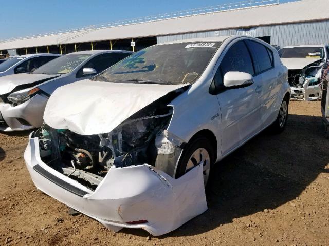 JTDKDTB31E1570676 - 2014 TOYOTA PRIUS C WHITE photo 2