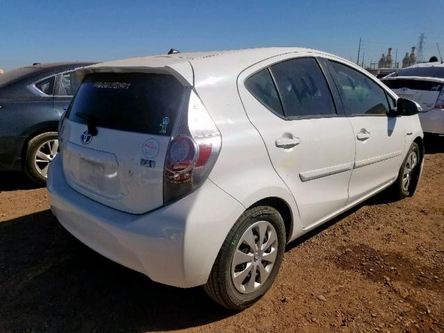 JTDKDTB31E1570676 - 2014 TOYOTA PRIUS C WHITE photo 4