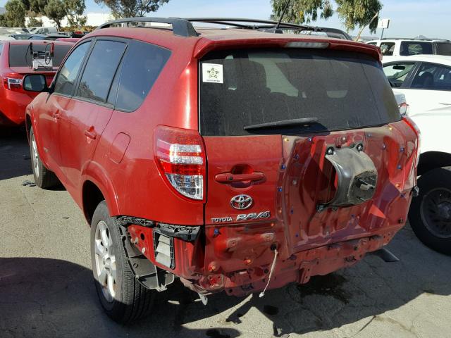 2T3ZF31V39W007745 - 2009 TOYOTA RAV4 LIMIT RED photo 3