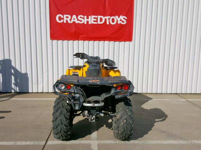 3JBLKCK12DJ000555 - 2013 CAN-AM OUTLANDER YELLOW photo 4