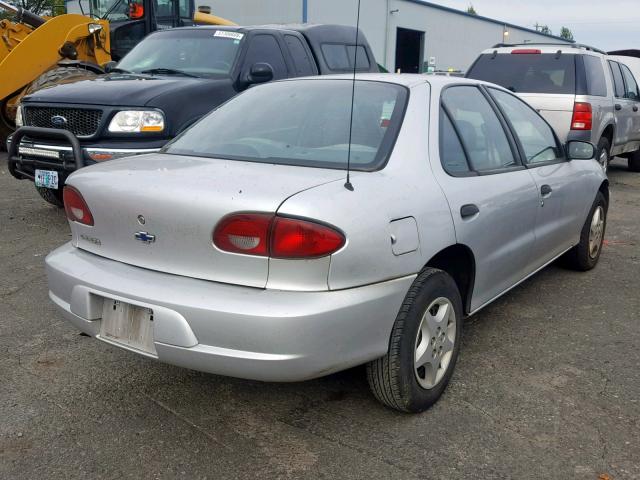 1G1JC524817257725 - 2001 CHEVROLET CAVALIER B SILVER photo 4