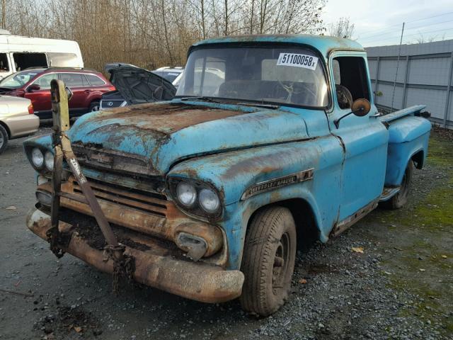 3A590106189 - 1959 CHEVROLET 2500 E/C E BLUE photo 2