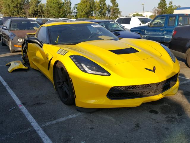 1G1YM2D73F5105579 - 2015 CHEVROLET CORVETTE S YELLOW photo 1