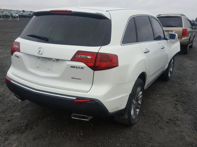 2HNYD2H74BH514527 - 2011 ACURA MDX ADVANC WHITE photo 4