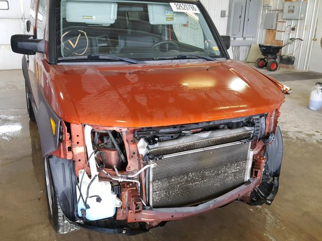 5J6YH28655L015044 - 2005 HONDA ELEMENT EX ORANGE photo 9