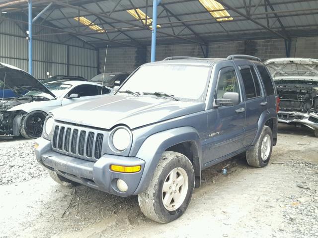 1J4GL58K02W192930 - 2002 JEEP LIBERTY LI BLUE photo 2