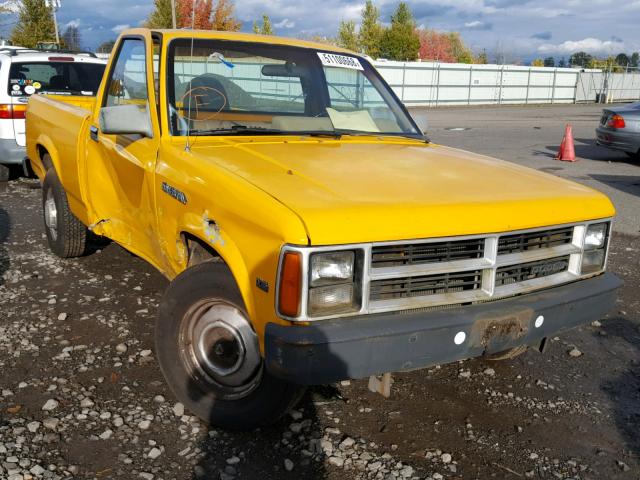 1B7GL26X7KS172586 - 1989 DODGE DAKOTA YELLOW photo 1