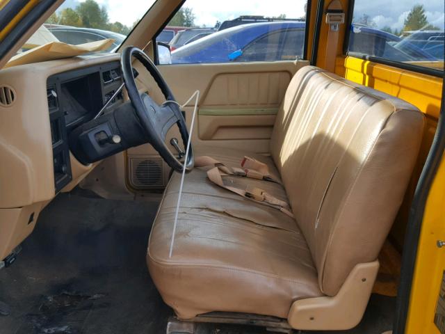 1B7GL26X7KS172586 - 1989 DODGE DAKOTA YELLOW photo 5