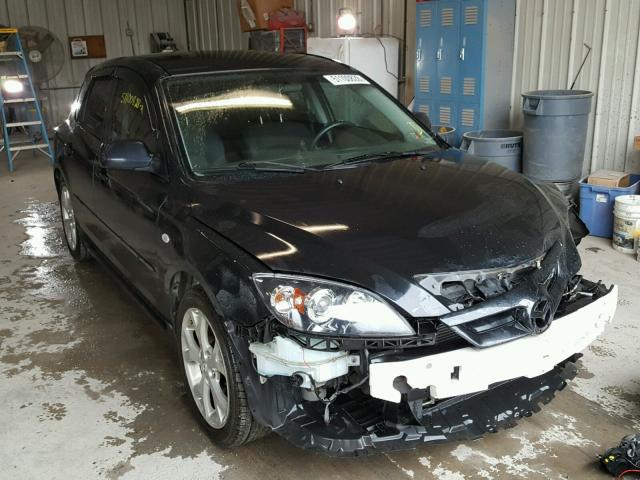 JM1BK343481130376 - 2008 MAZDA 3 HATCHBAC BLACK photo 1