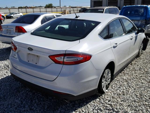 3FA6P0G75ER395329 - 2014 FORD FUSION S WHITE photo 4