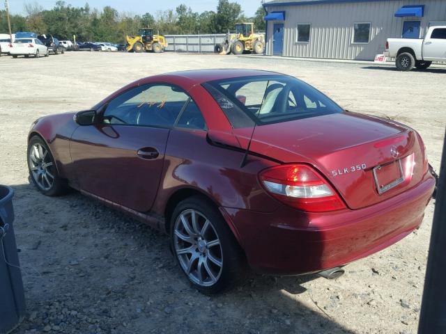 WDBWK56F15F058666 - 2005 MERCEDES-BENZ SLK 350 RED photo 3