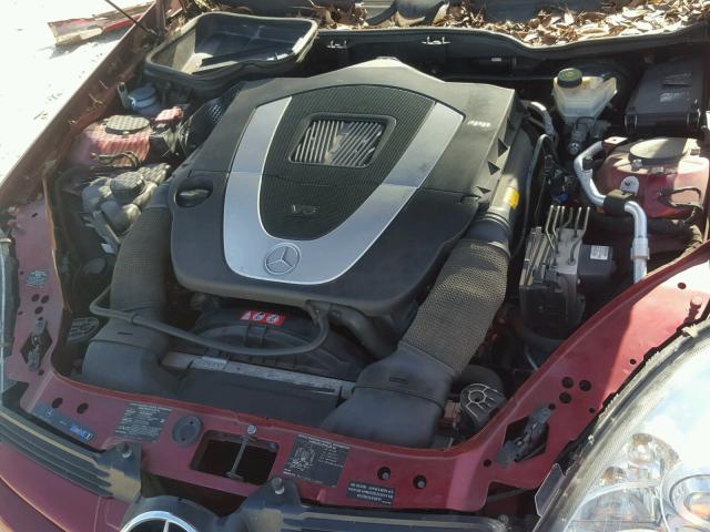 WDBWK56F15F058666 - 2005 MERCEDES-BENZ SLK 350 RED photo 7