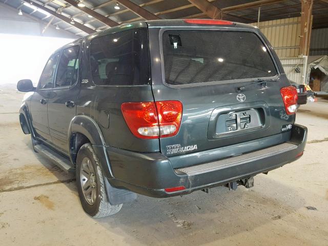 5TDZT34A16S276339 - 2006 TOYOTA SEQUOIA SR GREEN photo 3