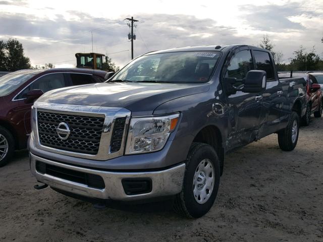 1N6BA1F3XHN574646 - 2017 NISSAN TITAN XD S GRAY photo 2