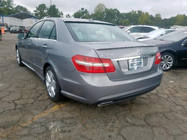 WDDHF2EB0BA501691 - 2011 MERCEDES-BENZ E 350 BLUE GRAY photo 3